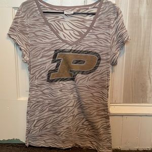 Animal print Purdue Boilermakers t shirt sz XL